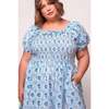 Mae Dress in Blue Floral Stamp - Dresses - 3