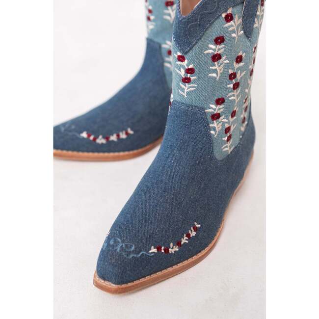 Mini Rosemary Cowgirl Boots in Denim - Boots - 5