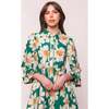 Bowie Dress in Green with White Floral - Dresses - 2