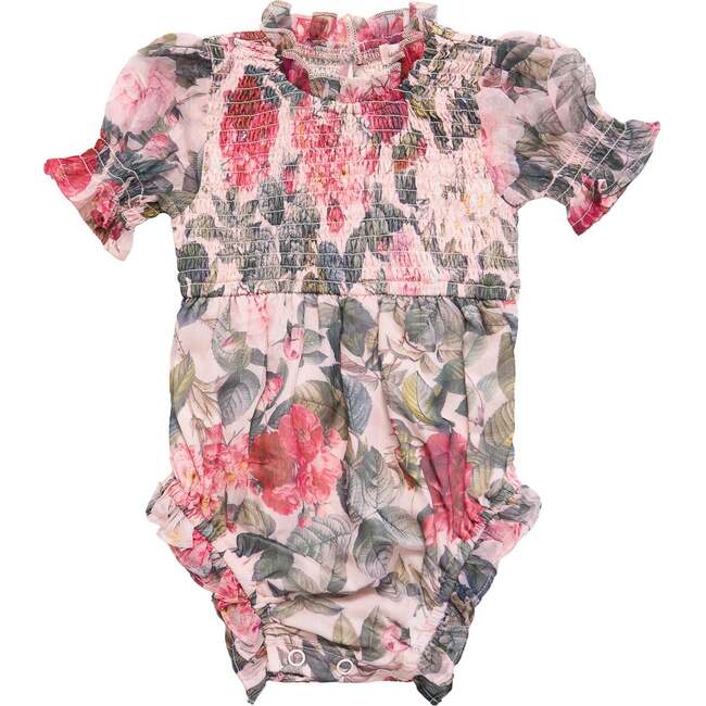 Baby Cordelia Romper in Pink Bloom
