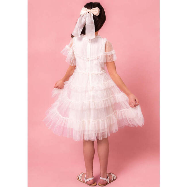Mini Whimsical Dress in White - Dresses - 3