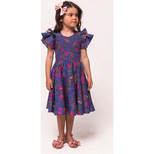 Mini Hattie Dress in Blue Multicolor Floral