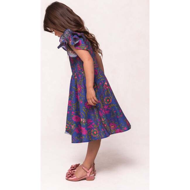 Mini Hattie Dress in Blue Multicolor Floral - Dresses - 2
