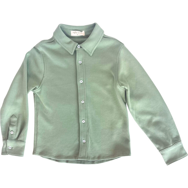 Boys' Knit Button Down, Green