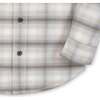 Organic Long Sleeve Flannel Button Down Shirt, Taupe Ombre Plaid - Button Downs - 3