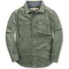 Organic Long Sleeve Corduroy Flap Pocket Button Down Shirt, Sage - Button Downs - 1 - thumbnail