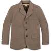 Organic Brushed Cotton Suit Jacket, Camel Houndstooth - Blazers & Sport Coats - 1 - thumbnail