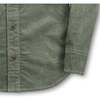 Organic Long Sleeve Corduroy Flap Pocket Button Down Shirt, Sage - Button Downs - 3