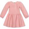 Long Sleeve Quilted Drop Waist Dress, Rose Quilted - Dresses - 2