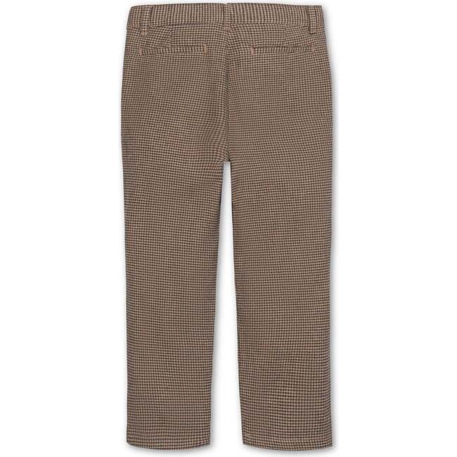 Organic Brushed Suit Pant, Camel Houndstooth - Suits & Separates - 3