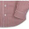 Organic Stretch Poplin Long Sleeve Button Down Shirt, Dark Red Check - Button Downs - 3