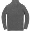Organic Rib Knit Half Zip Pullover Sweater, Dark Gray Heather - Sweaters - 3