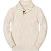 Organic Mock Neck Cable Sweater, Ivory Twist Cable - Sweaters - 1 - thumbnail