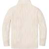 Organic Mock Neck Cable Sweater, Ivory Twist Cable - Sweaters - 3
