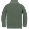 Organic Mock Neck Cardigan Stitch Sweater, Sage Fleck - Sweaters - 3