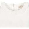 Organic Long Sleeve Ruffle Collar Knit Top, Soft White Ruffle Collar - T-Shirts - 2