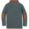 Organic Long Sleeve Jersey Polo with Cord Collar, Harvest Stripe - Polo Shirts - 3