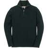 Organic Long Sleeve Half Zip Cable Pullover Sweater, Pine Green Chevron - Sweaters - 1 - thumbnail