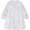 Organic Long Sleeve Ruffle Neck Smocked Yoke Dress , Winter Floral - Dresses - 1 - thumbnail