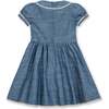 Organic Puff Sleeve Pintuck Chambray Dress, Blue Chambray - Dresses - 2