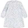 Organic Long Sleeve Ruffle Neck Smocked Yoke Dress , Winter Floral - Dresses - 2