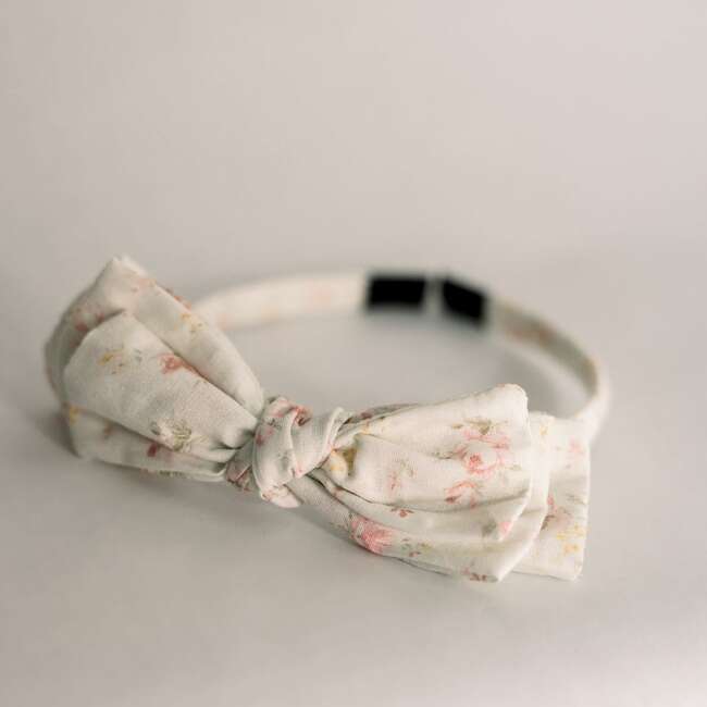 Three Little Bows Headband, Spring Petal