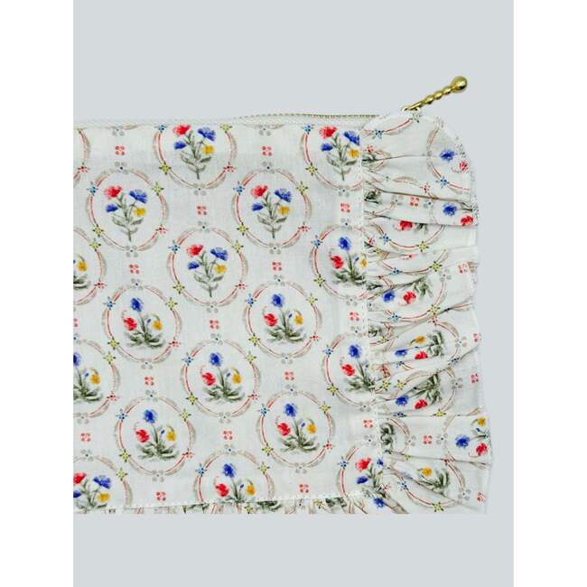 Victorian Garden Timeless Floral Ruffle Zipper Pouch - Bags - 2