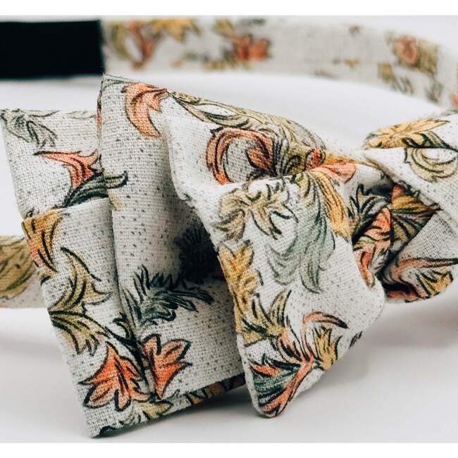 Three Little Bows Headband, Mustard Sage Bloom - Headbands - 3