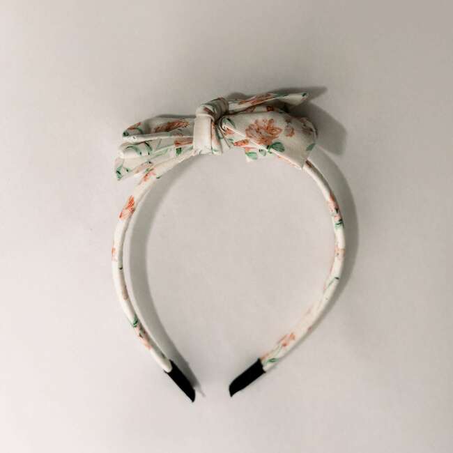 Three Little Bows Headband, Peony Charm - Headbands - 3