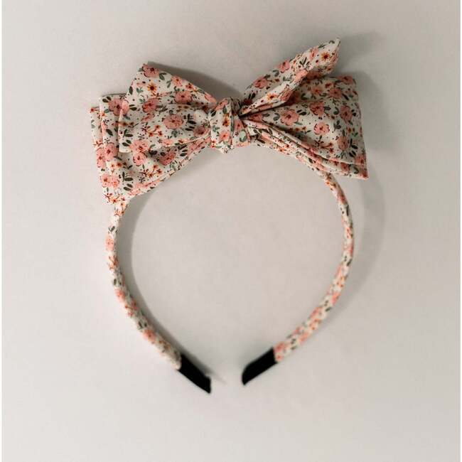 Three Little Bows Headband, Coquelicot - Headbands - 3