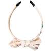 Three Little Bows Headband, Blossom Song Watercolor Camelia - Headbands - 2