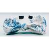 Three Little Bows Headband, Blue Toile - Headbands - 4