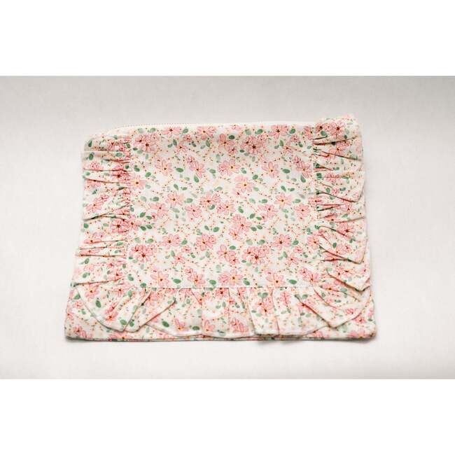 Peach Blossom Timeless Floral Ruffle Zipper Pouch - Bags - 2