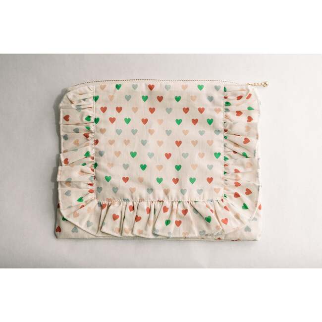 Love In Bloom Timless Floral Ruffle Zipper Pouch