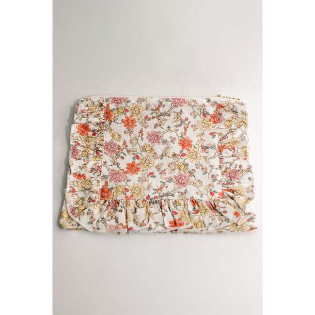 Midsummer Vine Timeless Floral Ruffle Zipper Pouch