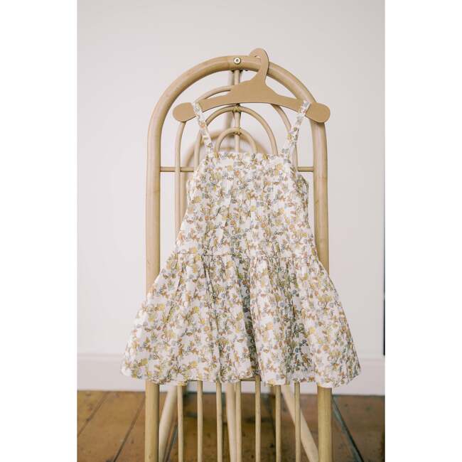 Hikari Pintuck Dress, Mustard Sage Blossom