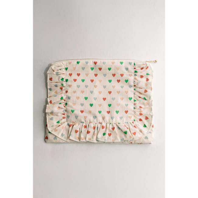 Love In Bloom Timless Floral Ruffle Zipper Pouch - Bags - 2