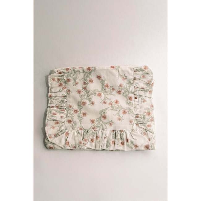 Lilac Vine Scroll Timeless Floral Ruffle Zipper Pouch - Bags - 2