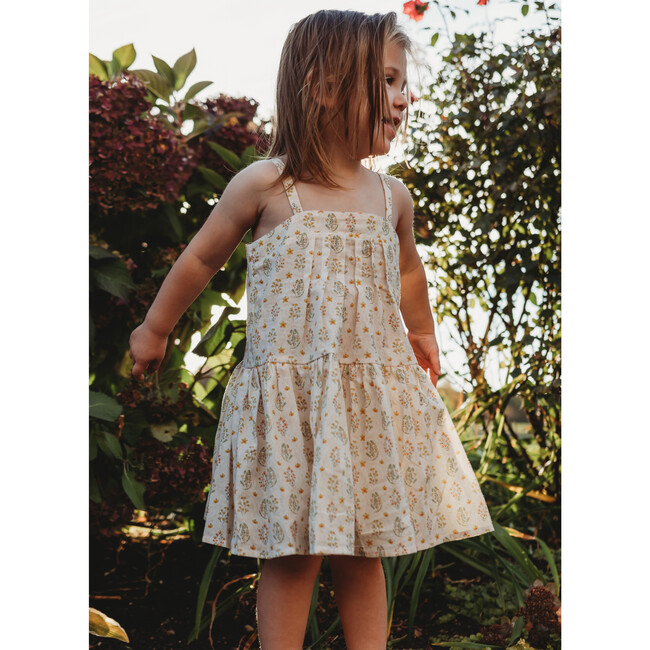 Hikari Pintuck Dress, Golden Blossom - Dresses - 4