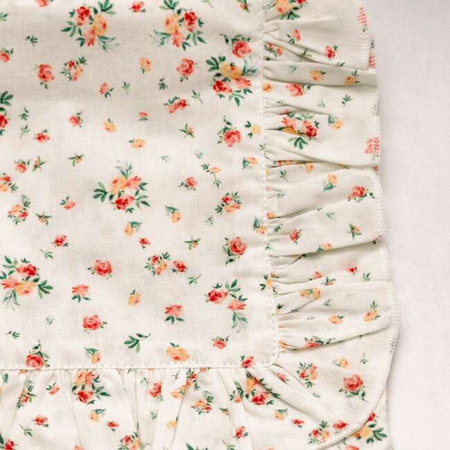 Clementine Bloom Timeless Floral Ruffle Zipper Pouch - Bags - 2