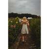 Hikari Pintuck Dress, Mustard Sage Blossom - Dresses - 3
