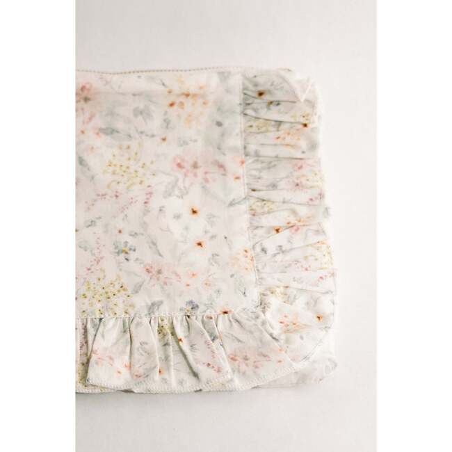 Dewdrop Meadow Timeless Floral Ruffle Zipper Pouch - Bags - 2