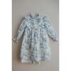 Aoki Long Sleeve Dress, Blue Toile - Dresses - 1 - thumbnail