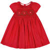 Sofia Red Smocked Dress - Dresses - 1 - thumbnail