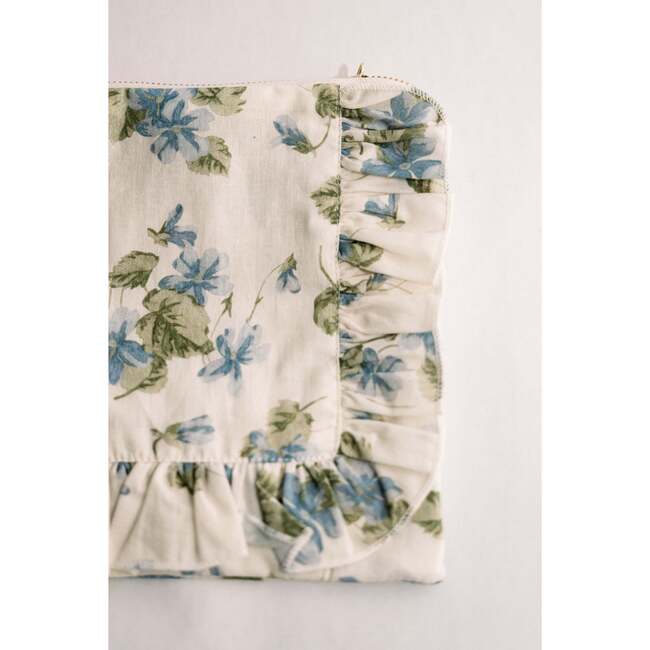 Cornflower Lane Timeless Floral Ruffle Zipper Pouch - Bags - 2