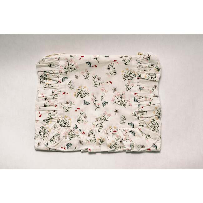 Butterfly Glade Timeless Floral Ruffle Zipper Pouch - Bags - 3