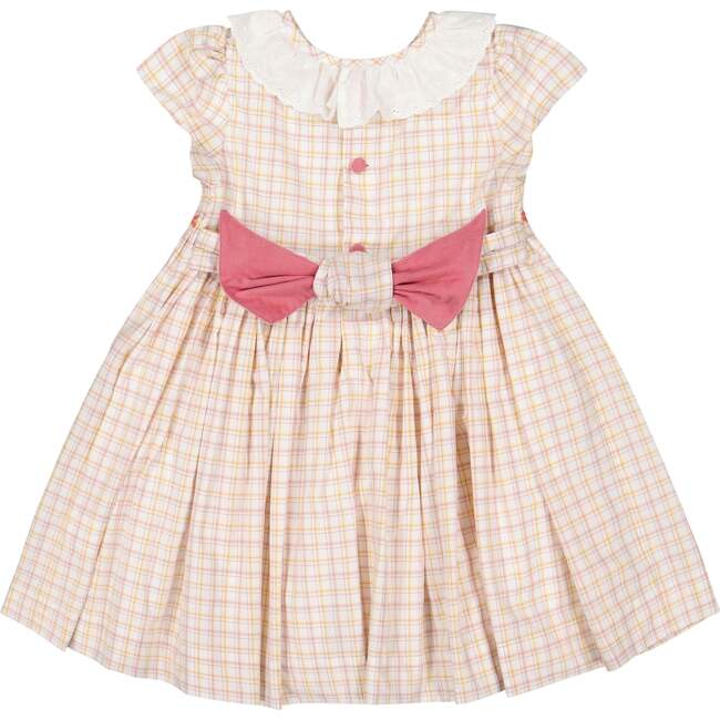 Zita Yellow Tartan Smocked Dress - Dresses - 3
