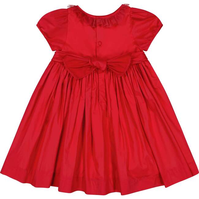 Sofia Red Smocked Dress - Dresses - 3