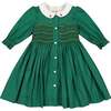 Olympe Green Smocked Christmas Dress - Dresses - 1 - thumbnail