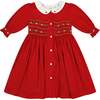 Olympe Red Holiday Smocked Dress - Dresses - 1 - thumbnail